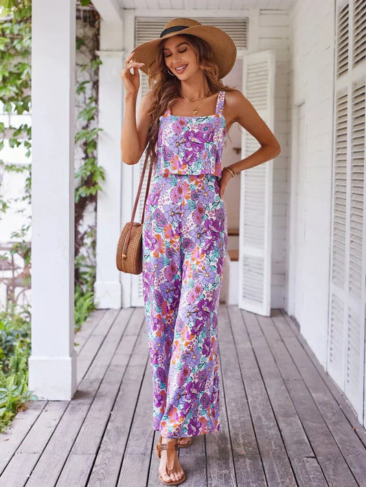 Sandra™ - Floral Wide-leg Jumpsuit